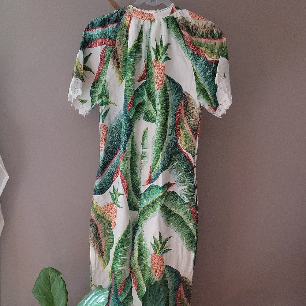Tropical Leaf Print Jumpsuit - Picture 9 of 9